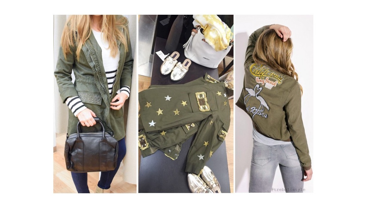 Chamarra tipo militar shop mujer